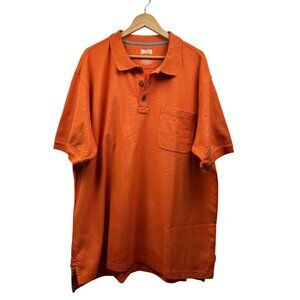 Duluth Trading Co Polo Shirt Mens 2XL Orange 100% Cotton Workwear Casual Classic